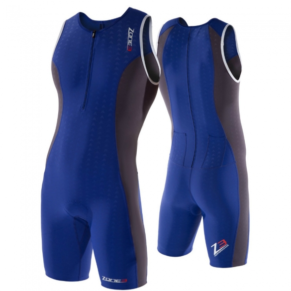 Zone3 aquaflo tri suit men's blue/grey 2015  Z14111